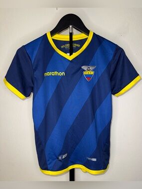 Ecuador National Football Team Away Soccer Jersey by Marathon, sz 12